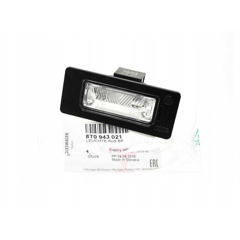 LAMPKA TABLICY AUDI A4 A5 A6 A7 Q5 TT REJESTRACYJNEJ 8T0943021 8T0943021A